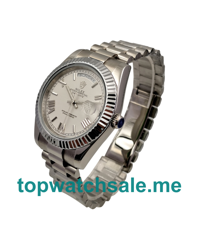 UK AAA Rolex Day-Date II 228239 41 MM White Dials Men Replica Watches