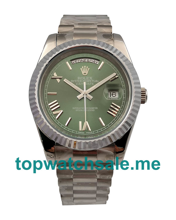 UK AAA Rolex Day-Date II 228239 41 MM Green Dials Men Replica Watches