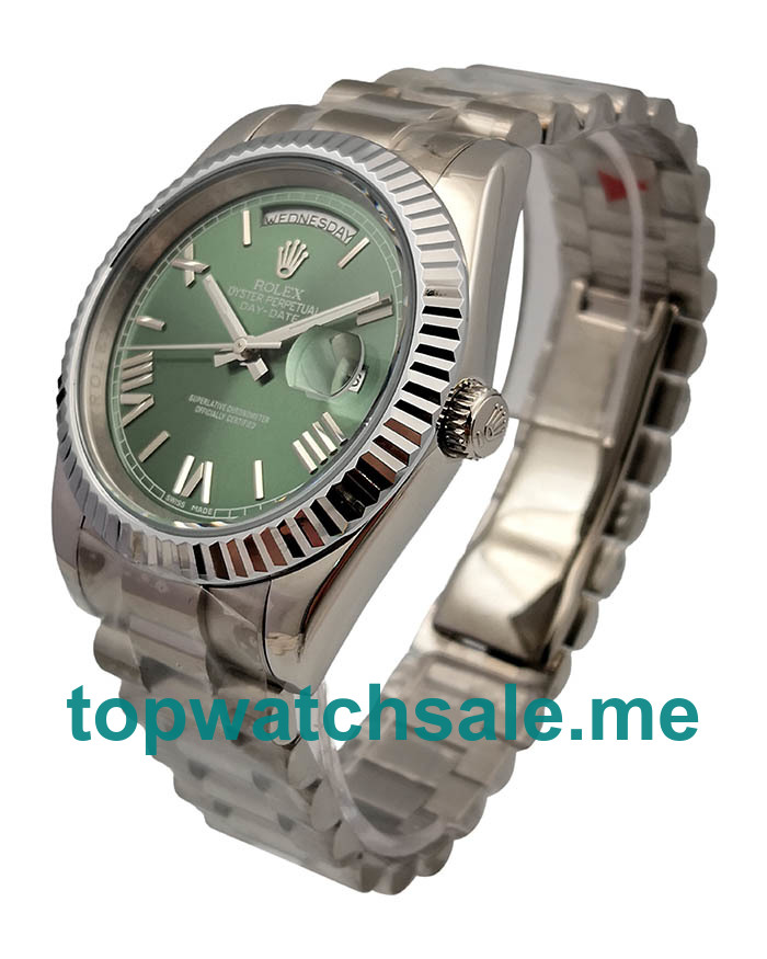 UK AAA Rolex Day-Date II 228239 41 MM Green Dials Men Replica Watches