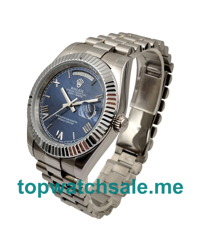 UK AAA Rolex Day-Date 228239 41 MM Blue Dials Men Replica Watches