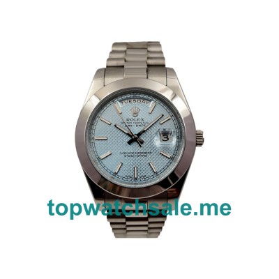 UK AAA Rolex Day-Date 228206 41 MM Light Blue Dials Men Replica Watches