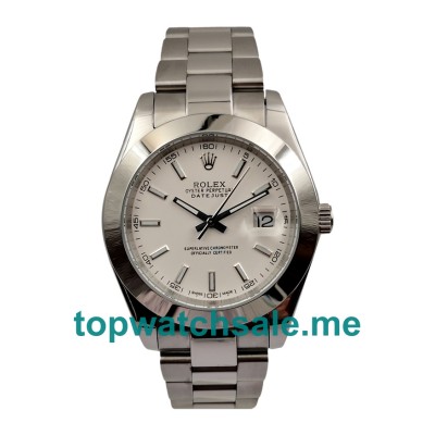 UK AAA Rolex Datejust 126300 41 MM White Dials Men Replica Watches