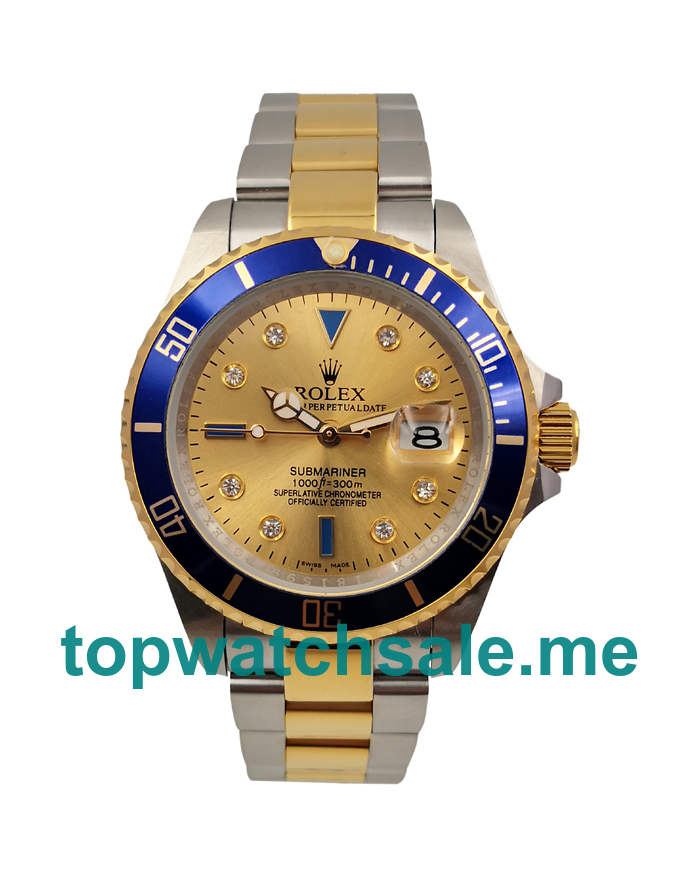 UK AAA Rolex Submariner 16613 40 MM Champagne Dials Men Replica Watches