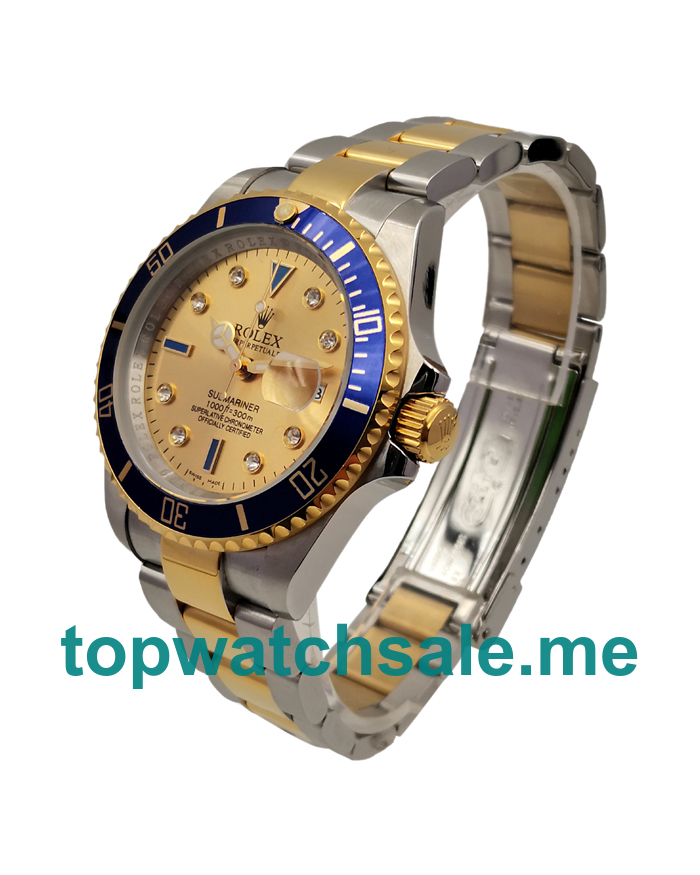 UK AAA Rolex Submariner 16613 40 MM Champagne Dials Men Replica Watches