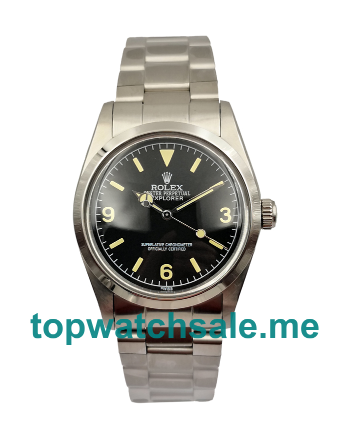 UK AAA Rolex Explorer 6610 36 MM Black Dials Men Replica Watches