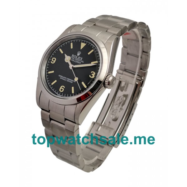 UK AAA Rolex Explorer 6610 36 MM Black Dials Men Replica Watches