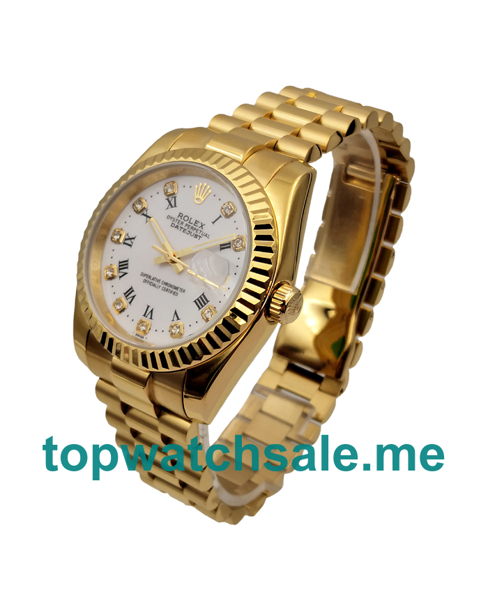 UK AAA Rolex Datejust 68278 36 MM White Dials Men Replica Watches