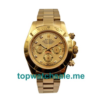 UK AAA Rolex Daytona 116528 40 MM Champagne Dials Men Replica Watches