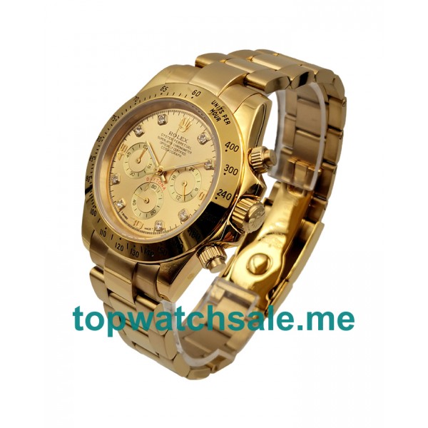 UK AAA Rolex Daytona 116528 40 MM Champagne Dials Men Replica Watches