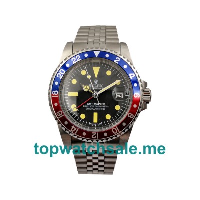 UK AAA Rolex GMT-Master 16750 40 MM Black Dials Men Replica Watches