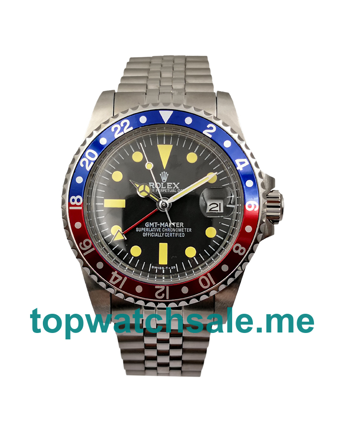 UK AAA Rolex GMT-Master 16750 40 MM Black Dials Men Replica Watches