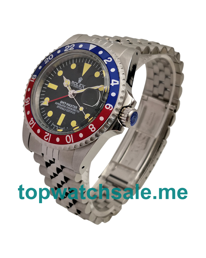 UK AAA Rolex GMT-Master 16750 40 MM Black Dials Men Replica Watches