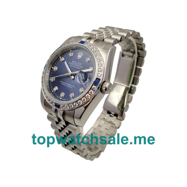 UK AAA Rolex Datejust 16234 36 MM Blue Dials Men Replica Watches