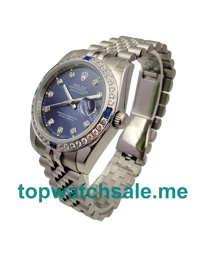 UK AAA Rolex Datejust 16234 36 MM Blue Dials Men Replica Watches