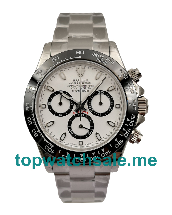 UK Swiss Made Rolex Daytona 116500 40 MM White Dials Men Replica Watches