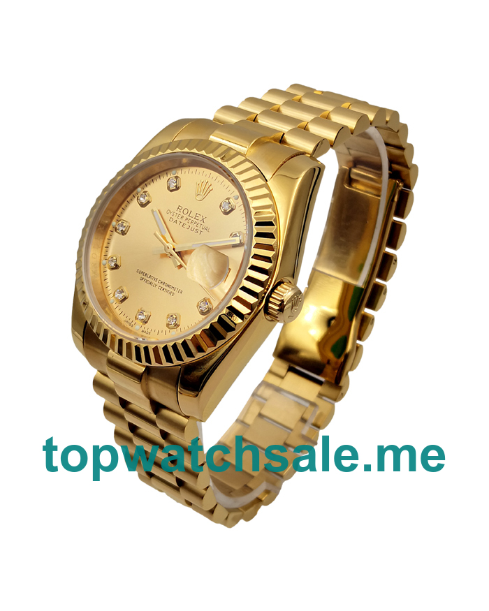 UK AAA Rolex Datejust 16238 36 MM Champagne Dials Men Replica Watches