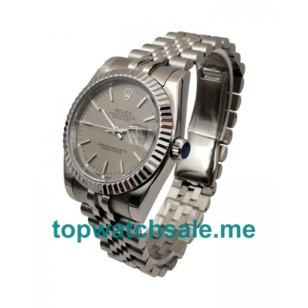 UK AAA Rolex Datejust 16234 36 MM Grey Dials Men Replica Watches