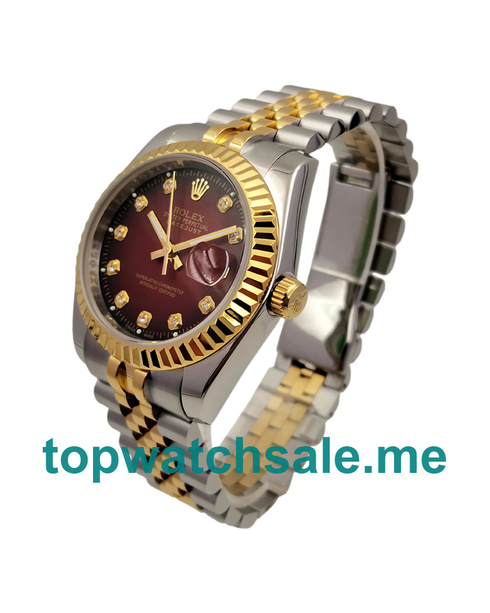 UK AAA Rolex Datejust 16233 36 MM Red Dials Men Replica Watches