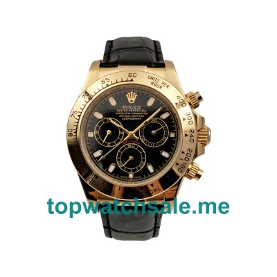 UK AAA Rolex Daytona 116518 40 MM Black Dials Men Replica Watches