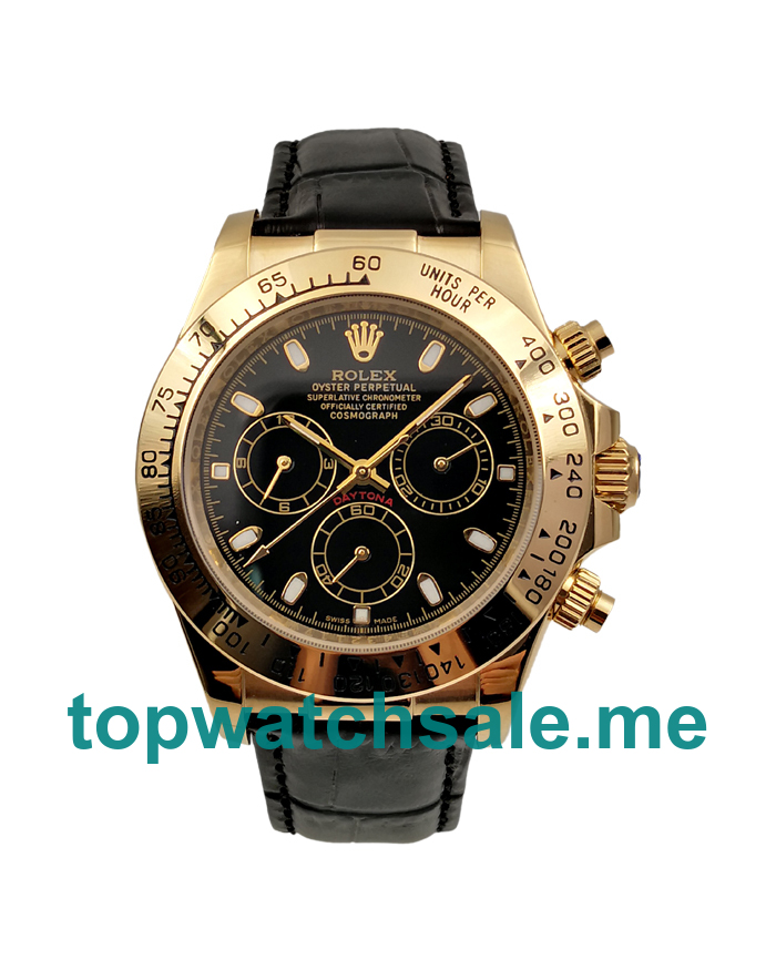 UK AAA Rolex Daytona 116518 40 MM Black Dials Men Replica Watches