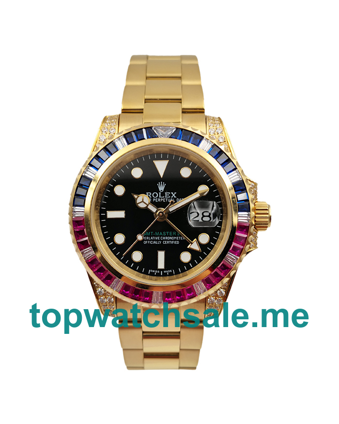 UK AAA Rolex GMT-Master II 116758 40 MM Black Dials Men Replica Watches