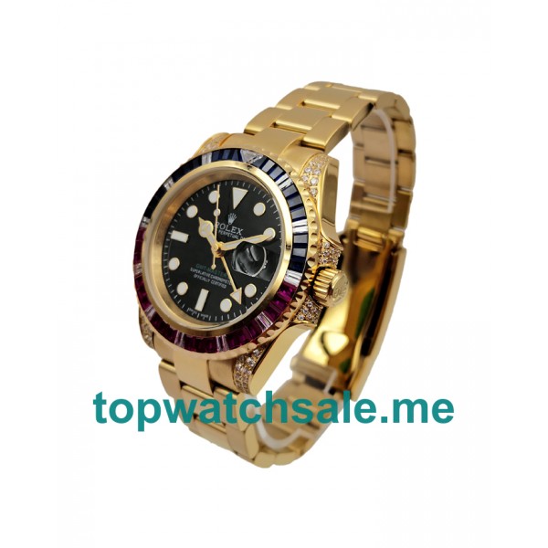 UK AAA Rolex GMT-Master II 116758 40 MM Black Dials Men Replica Watches