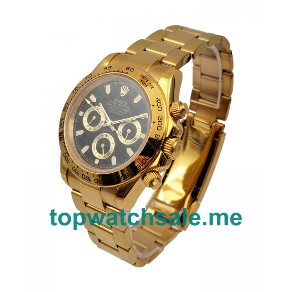 UK AAA Rolex Daytona 116508 40 MM Black Dials Men Replica Watches