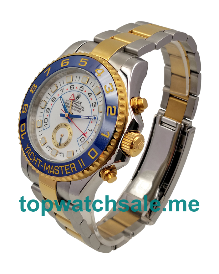 UK AAA Rolex Yacht-Master II 116681 44 MM White Dials Men Replica Watches