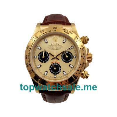 UK AAA Rolex Daytona 116508 40 MM Champagne Dials Men Replica Watches