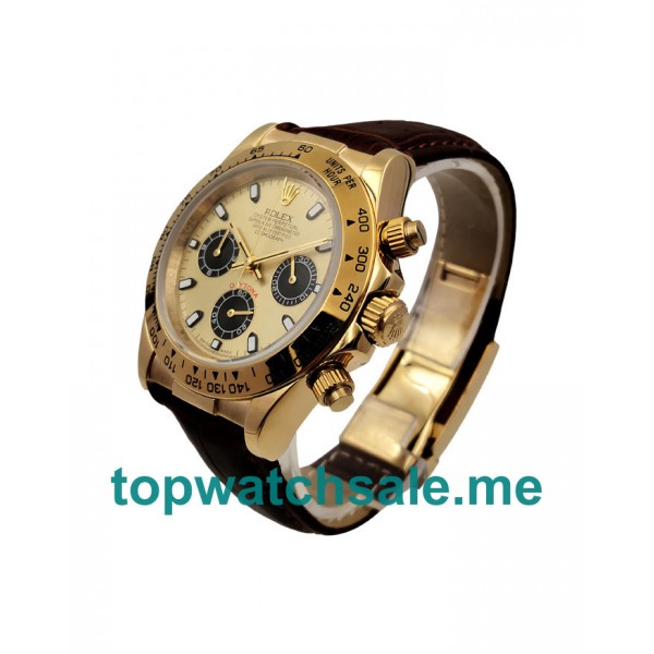 UK AAA Rolex Daytona 116508 40 MM Champagne Dials Men Replica Watches