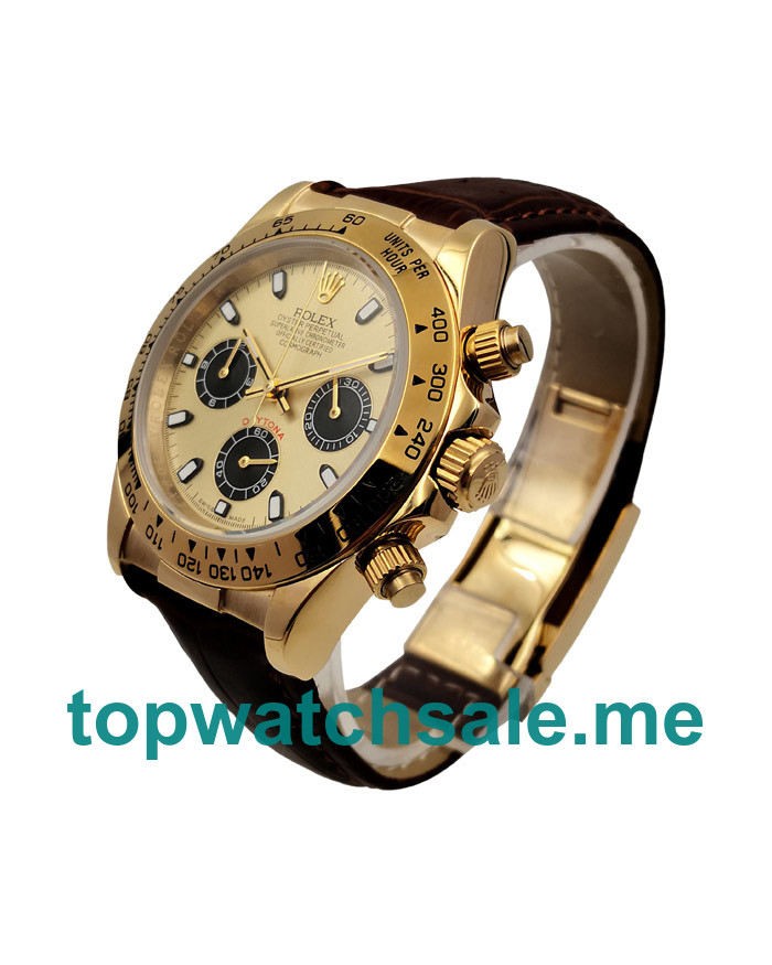 UK AAA Rolex Daytona 116508 40 MM Champagne Dials Men Replica Watches