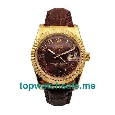 UK AAA Rolex Datejust 116238 36 MM Coffee Dials Men Replica Watches