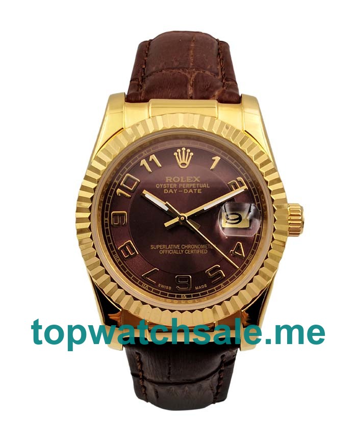 UK AAA Rolex Datejust 116238 36 MM Coffee Dials Men Replica Watches