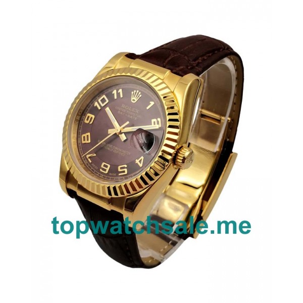 UK AAA Rolex Datejust 116238 36 MM Coffee Dials Men Replica Watches