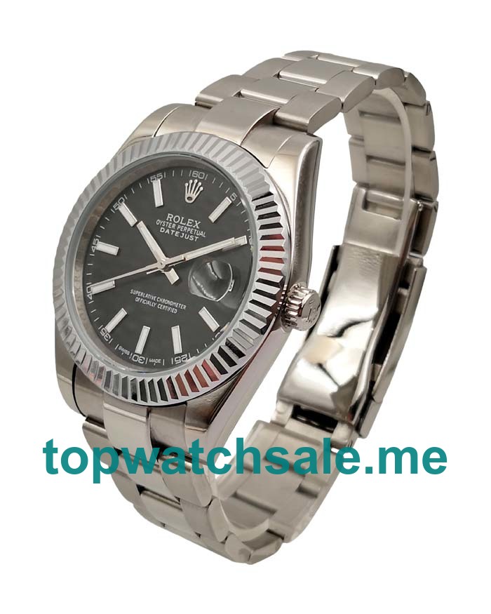 UK AAA Rolex Datejust II 116334 41 MM Black Dials Men Replica Watches 