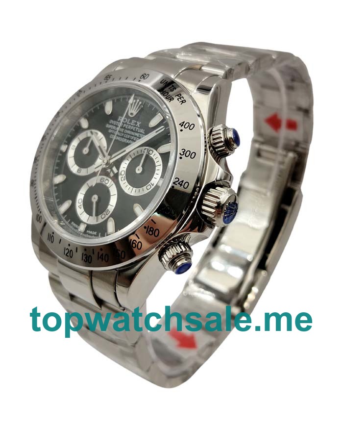 UK Swiss Made Rolex Daytona 116520 40 MM Black Dials Men Replica Watches