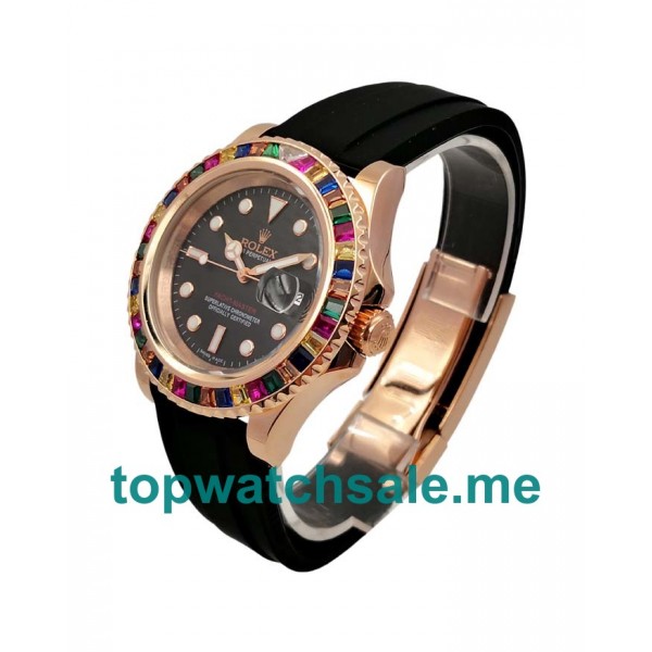 UK AAA Rolex Yacht-Master 116655 42 MM Black Dials Men Replica Watches