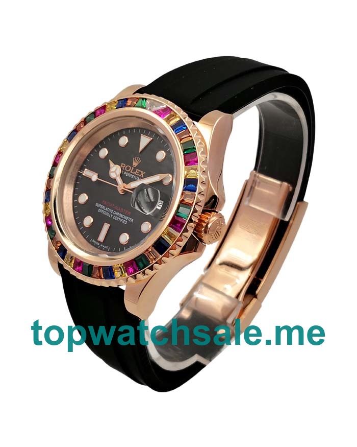 UK AAA Rolex Yacht-Master 116655 42 MM Black Dials Men Replica Watches