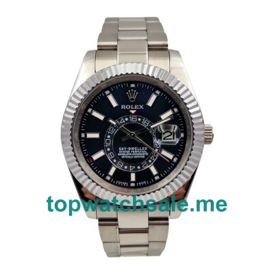 UK AAA Rolex Sky-Dweller 326934 42 MM Black Dials Men Replica Watches