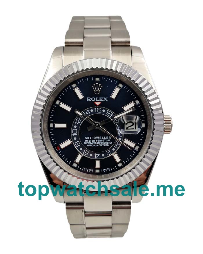 UK AAA Rolex Sky-Dweller 326934 42 MM Black Dials Men Replica Watches
