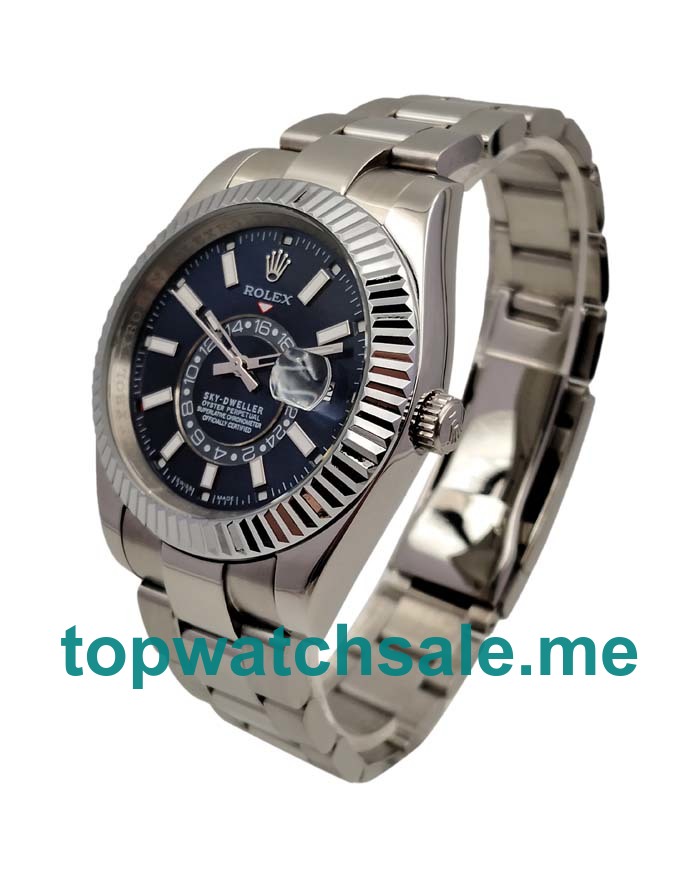 UK AAA Rolex Sky-Dweller 326934 42 MM Black Dials Men Replica Watches