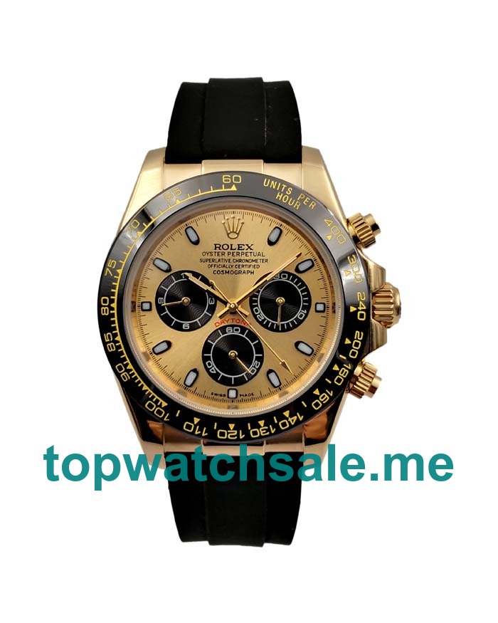 UK AAA Rolex Daytona 116518 LN 40 MM Champagne Dials Men Replica Watches